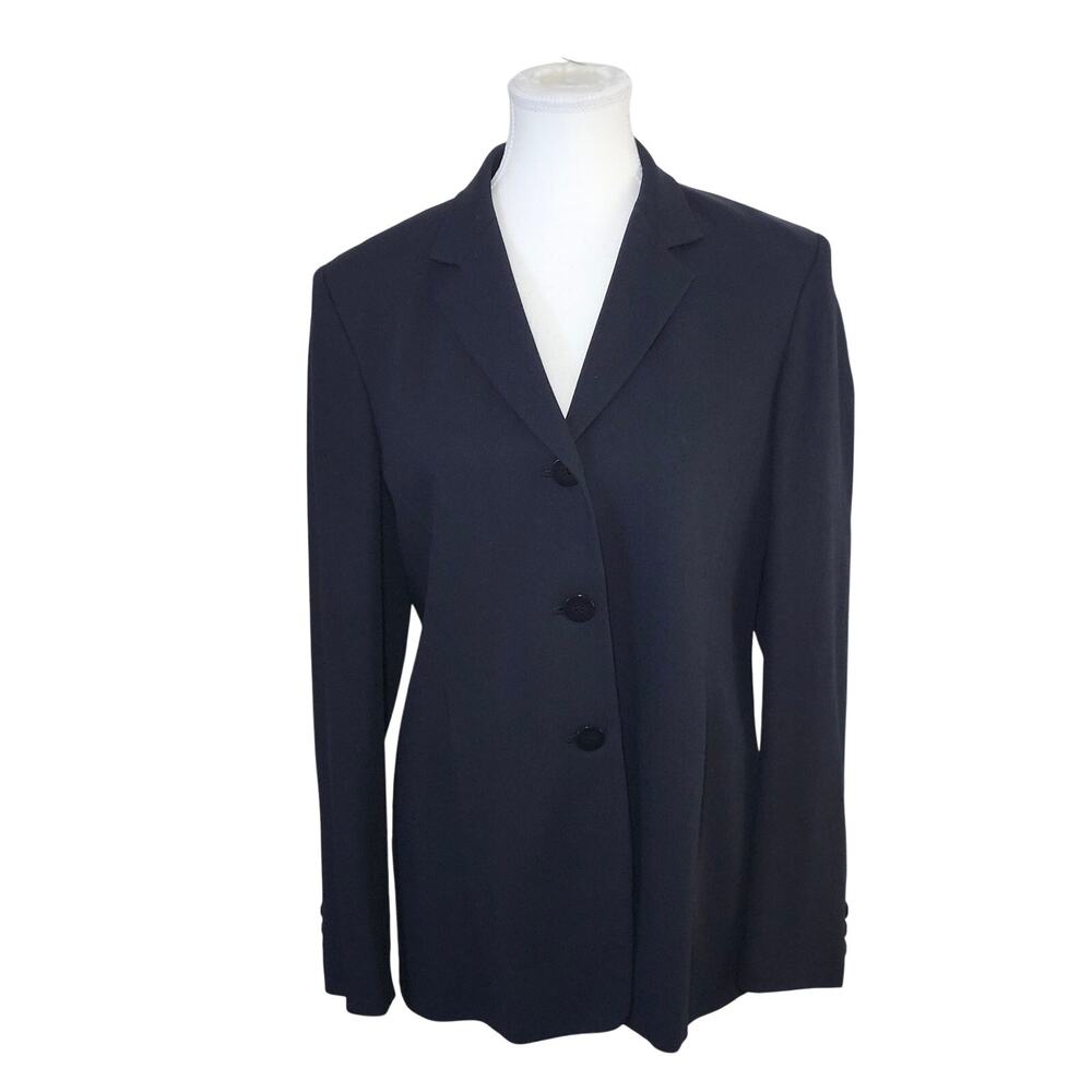 DKNY Women's 3-Button Tailored Blazer Black Sz 6 Minimalist Business Casual